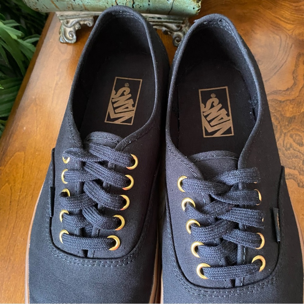 Vans Black and Brown Authentic Sneakers - Picture 6 of 13